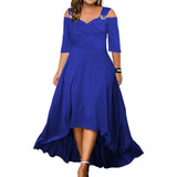 L-5XL Summer Fashion Elegant Long Dress Plus Size