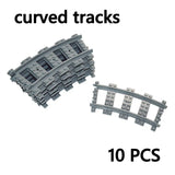 City Trains DIY Building Blocks Straight Curved Rail