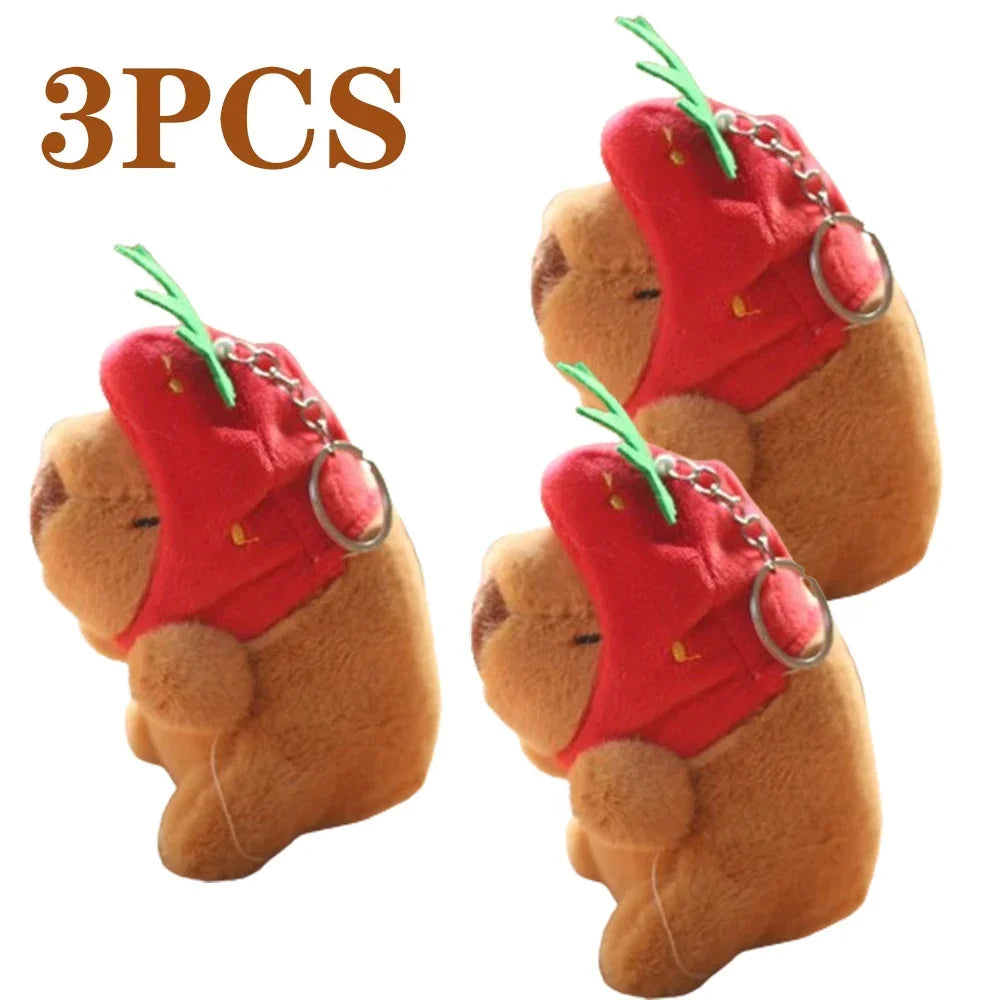 1-20PCS Cartoon Capybara Pendant Plush Toy Doll Bag