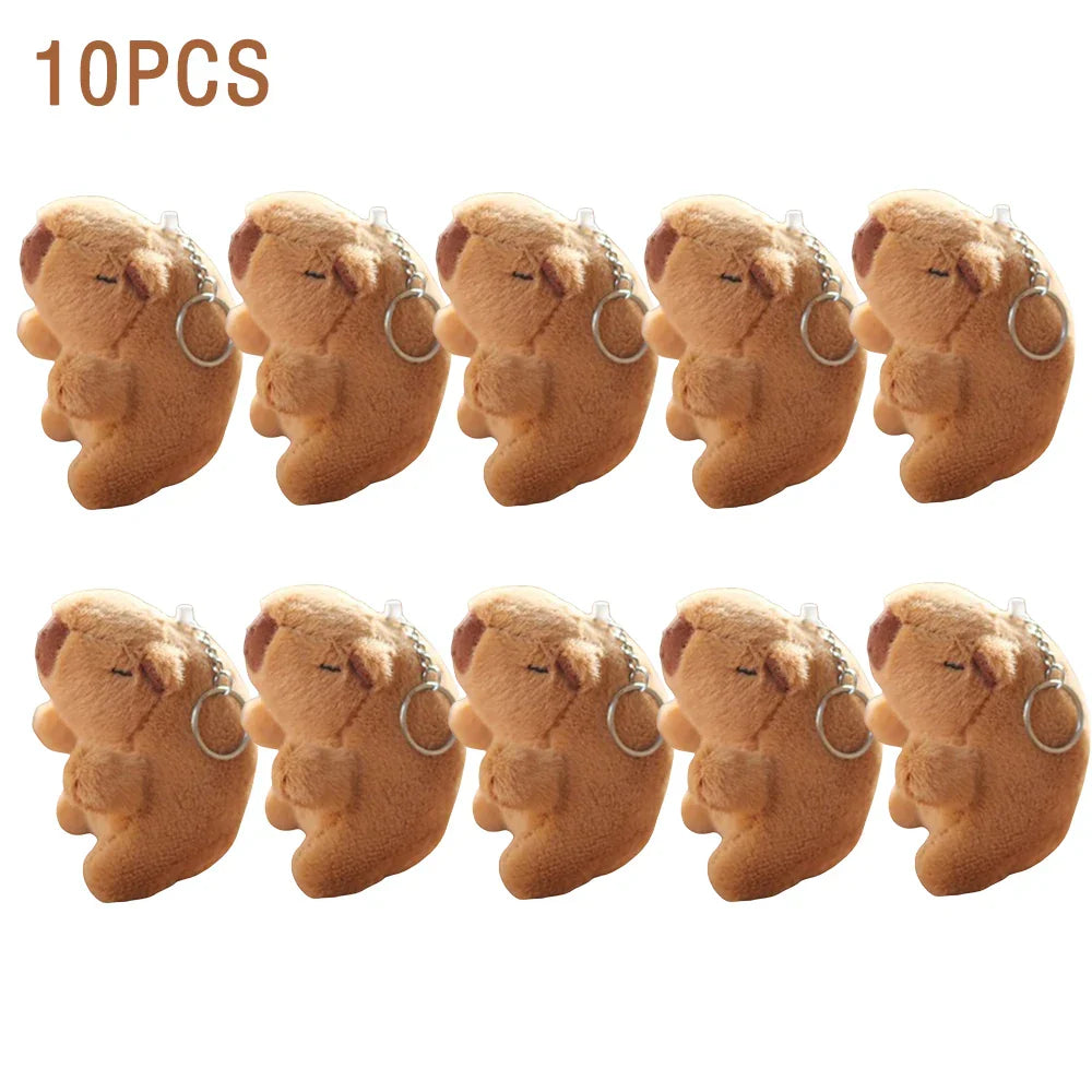 1-20PCS Cartoon Capybara Pendant Plush Toy Doll Bag