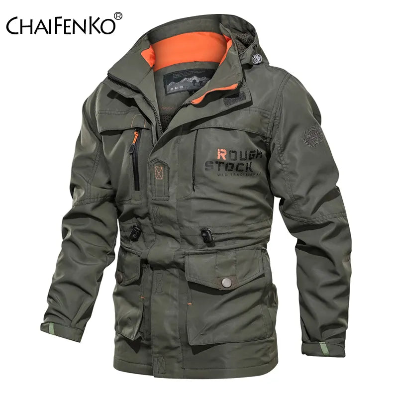 Men Outdoor Jacket Spring Autumn New Hooded Casual
