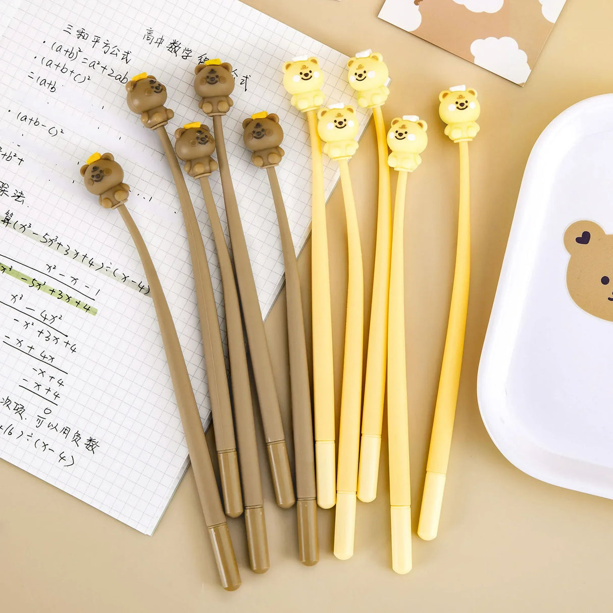 20Pcs/Lot Cute Cartoon Bear Gel Pen Student Stationery