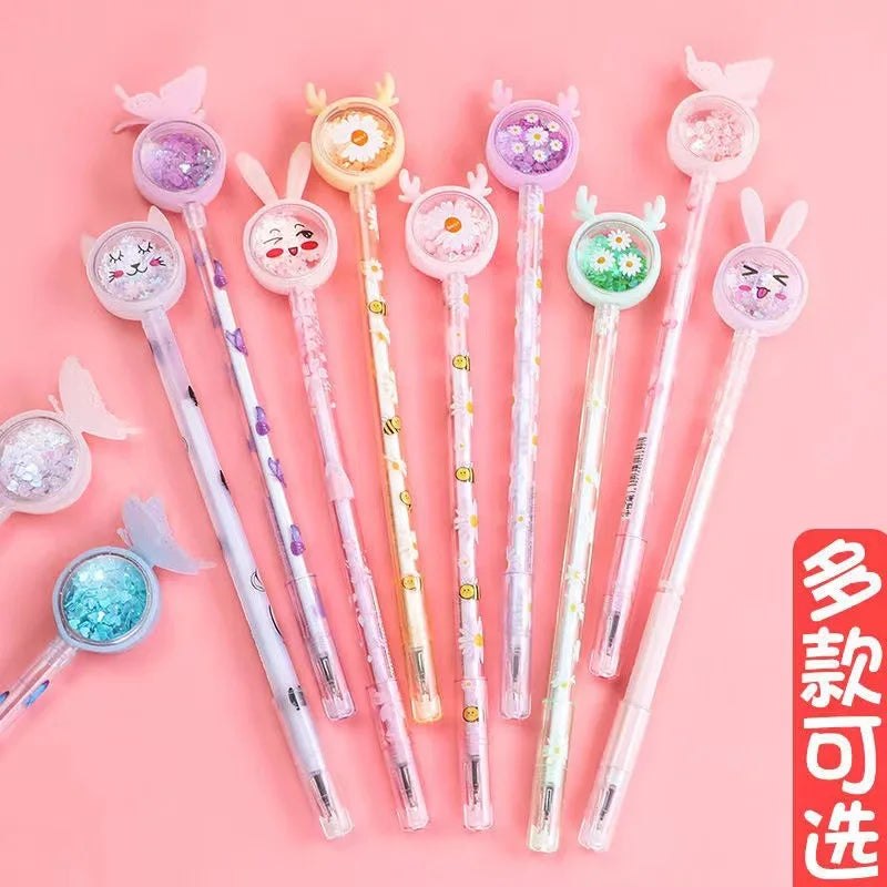 10/20/50/100pcs/set Kawaii Sequin Gel Pen Cute Butterfly Bunny