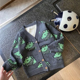 2022 Autumn Winter Girls Boys Fleece Knitting Sweaters