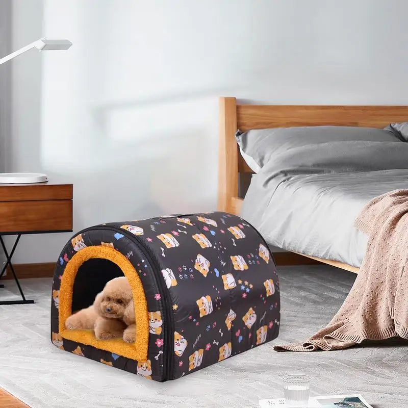 Insulated Dog House For Winter Warm Pet Sleeping