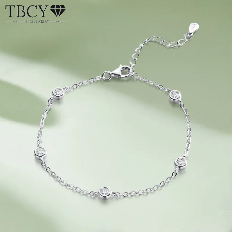 TBCYD 3mm 0.5cttw D Color VVS1 Moissanite Bracelet