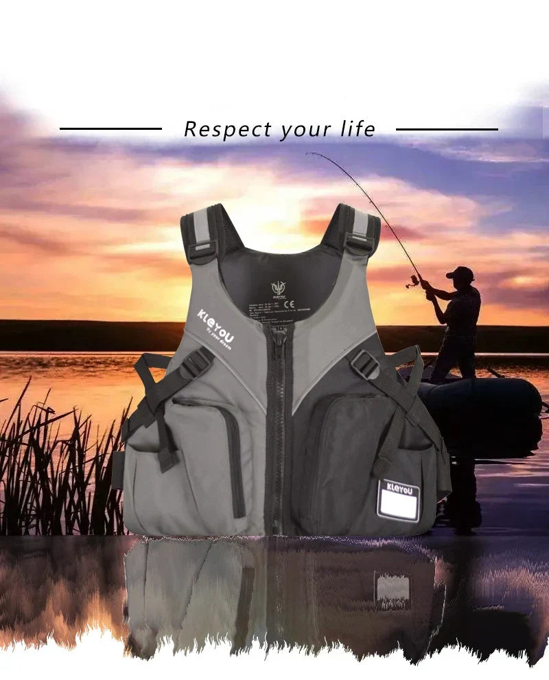 Neoprene Fishing Life Jacket For Adult Survival Swimsuit