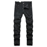 Fashion Street Style Ripped Skinny Jeans Men Vintage