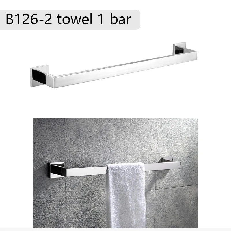 Mirror Chrome Polished Bathroom Hardware Stainless Steel Towel