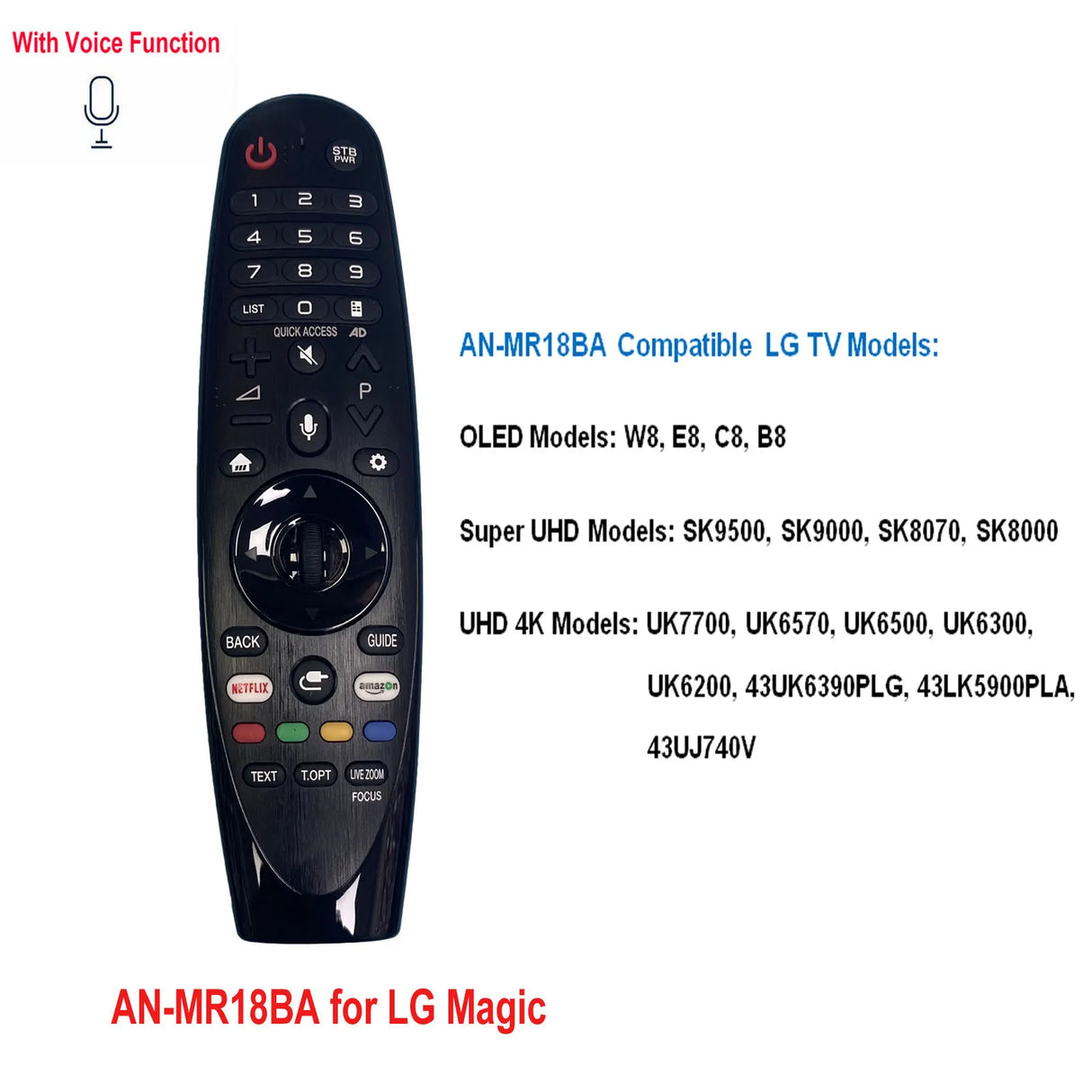 New Voice Magic TV Remote Control AN-MR18BA AN-MR19BA