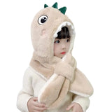 Doitbest Cartoon Dinosaur Children Winter Hats Beanies Set