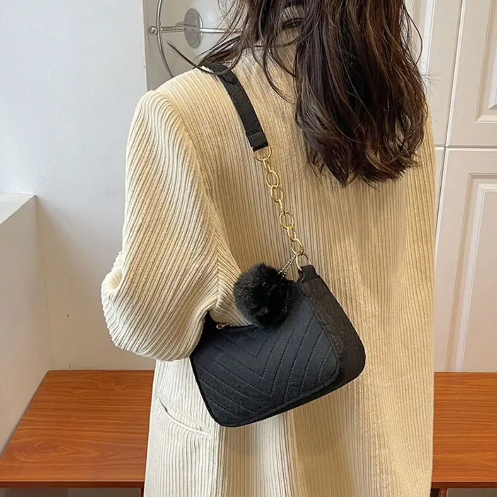 Fashion Women Handbag Solid Color Casual Mini Underarm Bag Female Chain Shoulder Pouch Hot Sale Ladies Leather Tote Bag