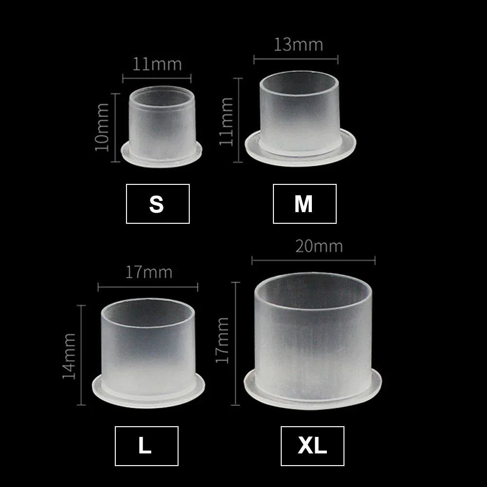 500/1000pcs S/M/L/XL Disposable Microblading Plastic Tattoo Ink Cups