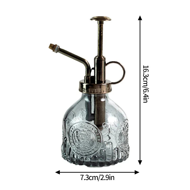 Vintage Glass Watering Can Retro Air Pressure Spray