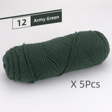 5 Pcs Cotton Select Yarn 17.63oz/500g, Light Worsted