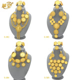 African 24K Gold Color Coins Necklace Bracelet Sets