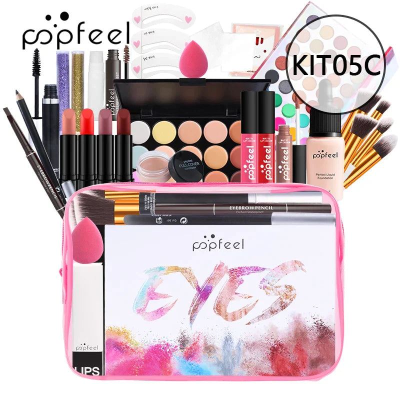 POPFEEL All In One Makeup Set (Eyeshadow, Ligloss,
