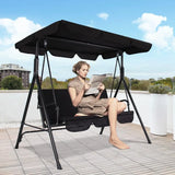 Outdoor Porch Swing with Adjustable Canopy and Durable