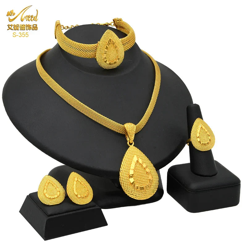 Indian Luxury Necklace Jewelry Sets For Women Dubai