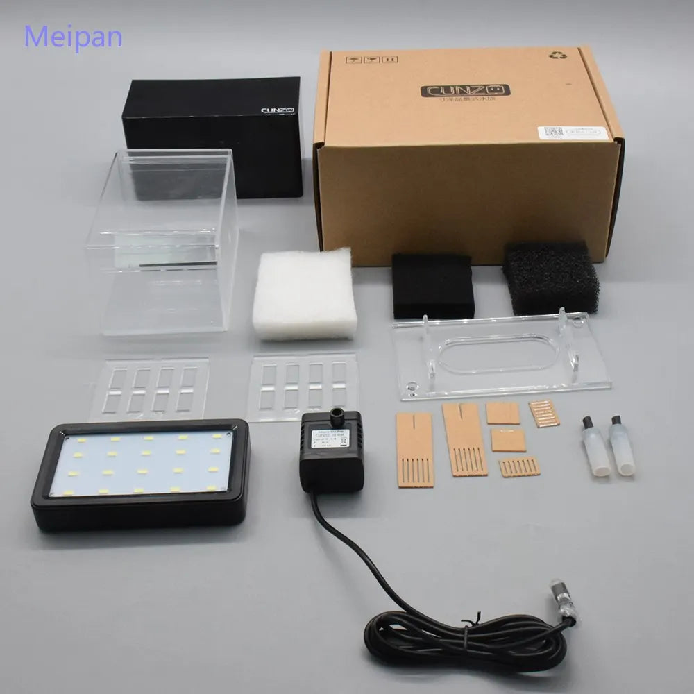 Portable Mini Betta Fish Tank Aquarium Desktop Decorations