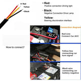 2Pcs LED DRL Flexible Waterproof Strip Lights