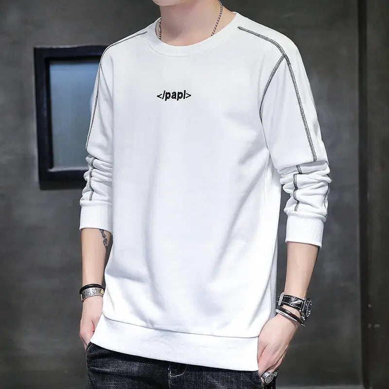 New Autumn Fashion Trend Solid Color Round Neck