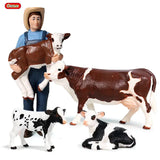 Oenux Farm House Model Action Figures Farmer Motorcycle