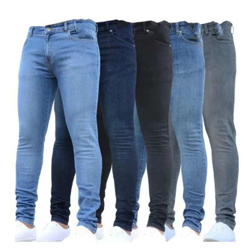 Fashion Men's Ripped Skinny Jeans Tight Leggings Vintage
