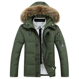 Winter White Duck Down Jacket Men Thick Warm