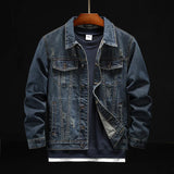 Prowow Fashion Streetwear Men Jacket Retro Blue Indian