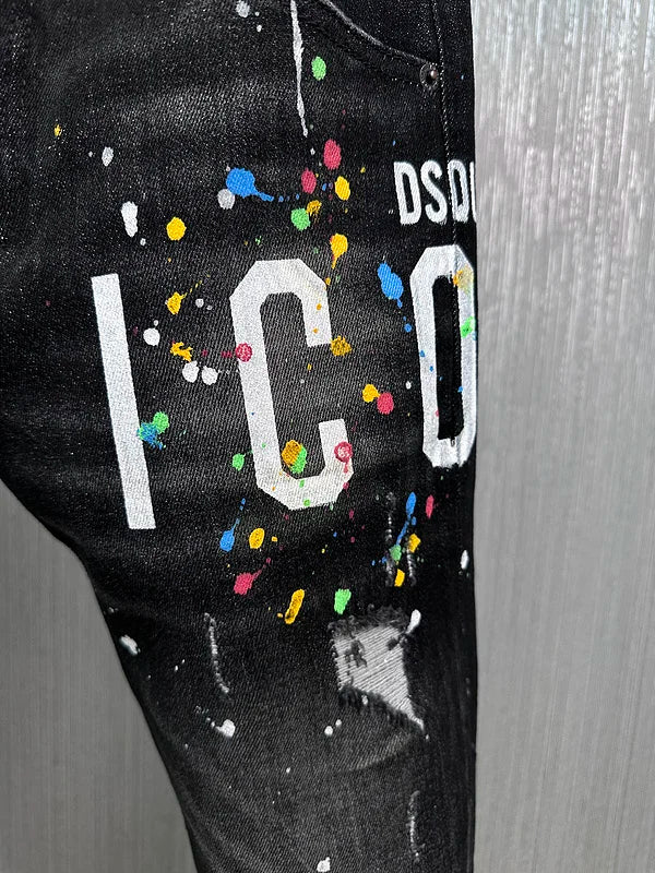 2024 Hot Men Jeans Denim Pants Hole Slim