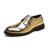2023 Men's Casual Leather Brogues – Formal Oxford Shoes, Large Size 46