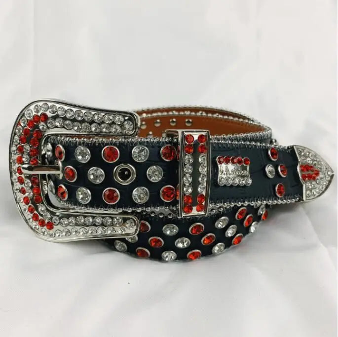 2024 Luxury Strap Men Women Rhinestones Belt Western