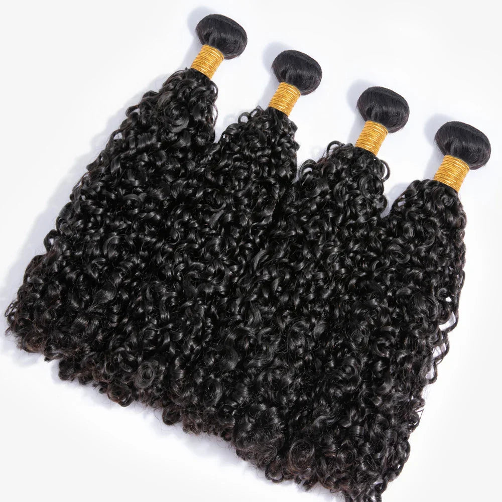 Brazilian 3B 3C Spirals Curly Bundles With Frontal