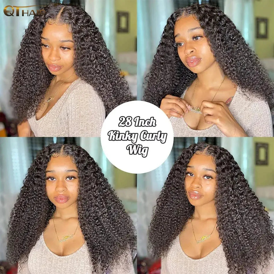 QT Afro Kinky Curly Lace Front Wigs 13x4