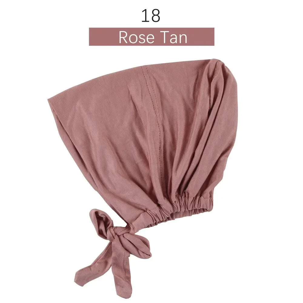 Inner Tie Back Hijab Cap Modal Turban Hat