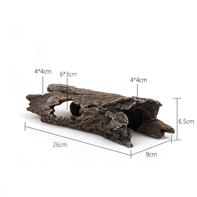 Resin Tree Cave Fish Tank Ornaments Reptile Shelter