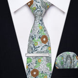 Yourties Men's Cotton Champagne Necktie with Clip Pocket