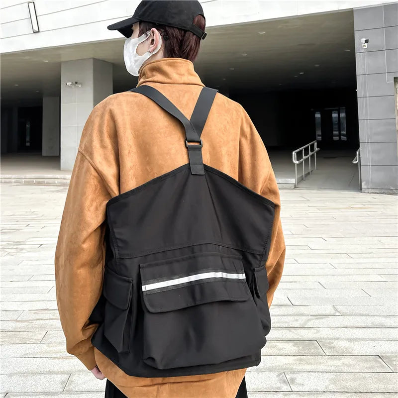 Reflective Streetwear Men HipHop Chest Bag Anti theft