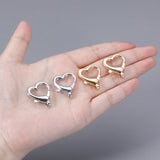 10pcs Heart Lobster Clasp Hook Clip Buckle Spring