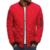 Winter New Cotton Jacket Men's Baseball Collar Mesh