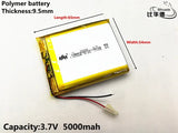 955465 955565 3.7V 5000mAH Rechargeable Lithium Polymer Battery