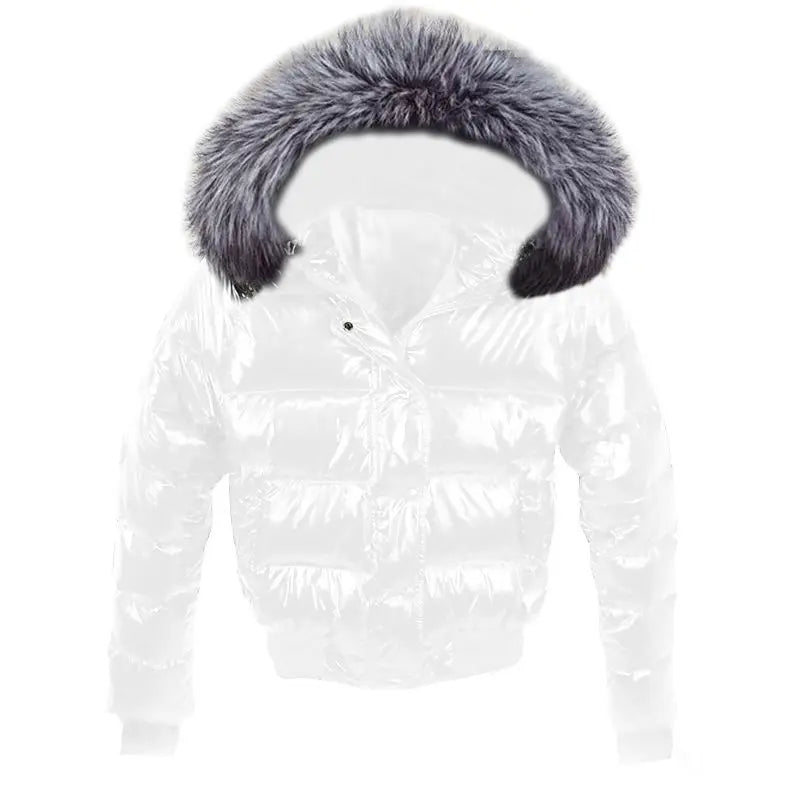 Fake Fur Parkas Waterproof Women Down Jacket 2023