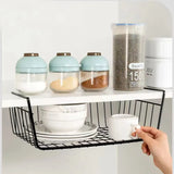 Metal Iron Kitchen Organizer Shelf Desk Cabinet Storage