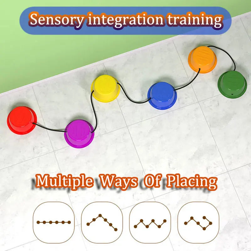 Montessori Rainbow Balance Stone Sensory Integration Training Toys