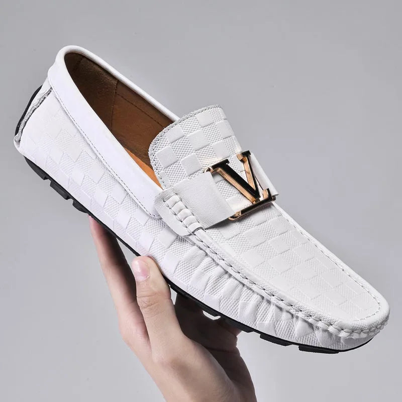 Men's Loafers Flats Office Moccasins Driving Wedding Business Buckle Strap Slip on