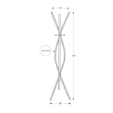 Sleek Black 72" Contemporary Metal Coat Rack