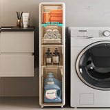 Multi-layer Bathroom Storage Cabinet Refrigerator Seam Organizer Drawers