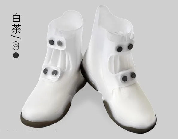 New Transparent Waterproof Shoe Covers With Buttons Men