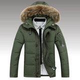 Winter White Duck Down Jacket Men Thick Warm
